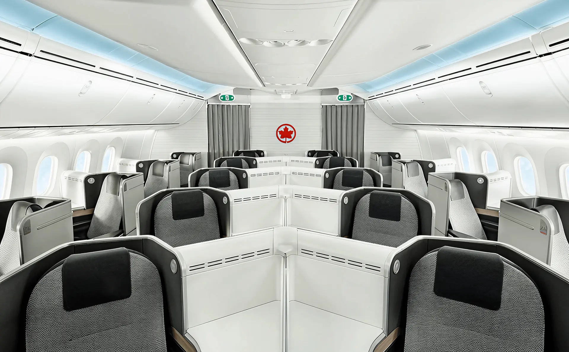 Air Canada business class cabin